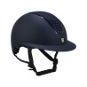 Casco ultraligero de plástico mate resistente con amplia visera (3 acolchados) Eclipse Equestro - Azúl marino / azúl marino