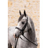 K by Equithème Riendas de cuero liso K-Link - Negro