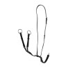 Martingala con collarín de cuero con hebillas ajustables - Negro
