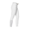 Pantalón slim fit mujer de talle alto Equestro Ridertechnology costuras termoselladas - Blanco
