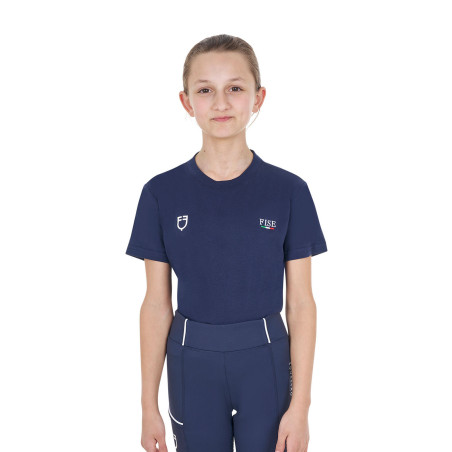 Camiseta unisex infantil de corte slim Equestro X Fise