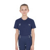Camiseta unisex infantil de corte slim Equestro X Fise - Americana marina