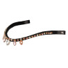 Frontalera con strass modelo gota - Negro / naranja / rosa