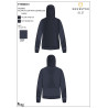 Sudadera técnica de mujer con capucha e inserciones de micromalla - Americana marina