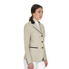 Chaqueta de concurso para mujer Monogram tres botones - Oxford tostado