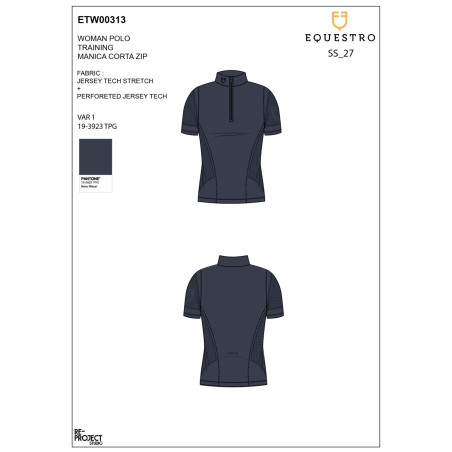 Camiseta de entrenamiento para mujer en tejido técnico con microperforaciones