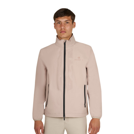 Softshell hombre con logotipo en la espalda