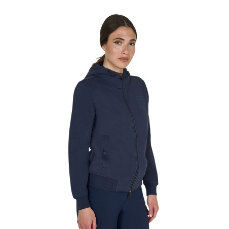 Sudadera de mujer con capucha ajustable y cremallera