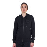 Sudadera de mujer con capucha ajustable y cremallera - Negro