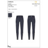 Pantalones de mujer full grip de tiro alto con logo de strass - Americana marina