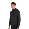 Sudadera técnica de hombre con capucha e insertos de micromalla - Negro