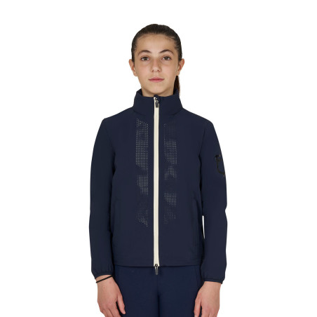 Softshell infantil unisex con logotipo en la espalda