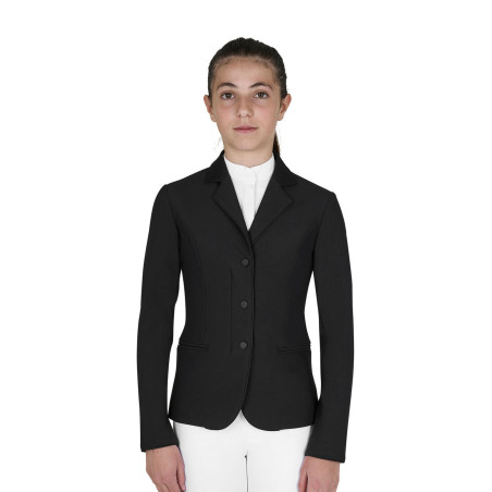 Chaqueta infantil unisex de concurso con cremallera y botones
