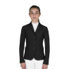 Chaqueta infantil unisex de concurso con cremallera y botones - Negro