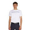 Camiseta básica de hombre con inscripción en el pecho - Blanco