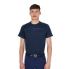 Camiseta básica de hombre con inscripción en el pecho - Marino