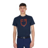 Camiseta básica de hombre con logo brillante - Azúl marino / azúl marino