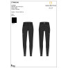 Pantalones de mujer de talle alto con logotipo de strass - Negro