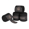 Vendas de forro polar con logo de strass - Negro