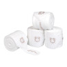 Vendas de forro polar con logo de strass - Blanco
