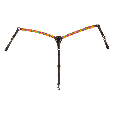 Pechera Western con cuentas multicolores