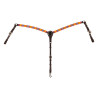 Pechera Western con cuentas multicolores - Marrón oscuro