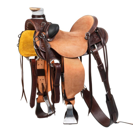 Silla Wade Western Arizona con cincha trasera y cubrecuchilla