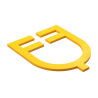 Logo Equestro Troquelado para Pared - Amarillo