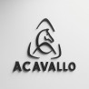 Logotipo Contratto Acavallo troquelado para pared h 35 cm - Negro