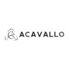 Logotipo extendido Acavallo prespaciado para pared h 30 cm - Negro