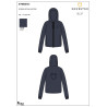 Sudadera de mujer Equestro crop top con capucha - Americana marina