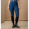 Pantalón Hybrid Horseware con asiento de piel cepillada AA Fina mujer - Marino