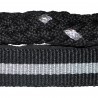 Conjunto de cabezada de nailon/lurex + ramal Canter - Negro / plata