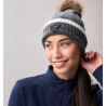Gorro con pompón Horseware AA Monogram - Negro