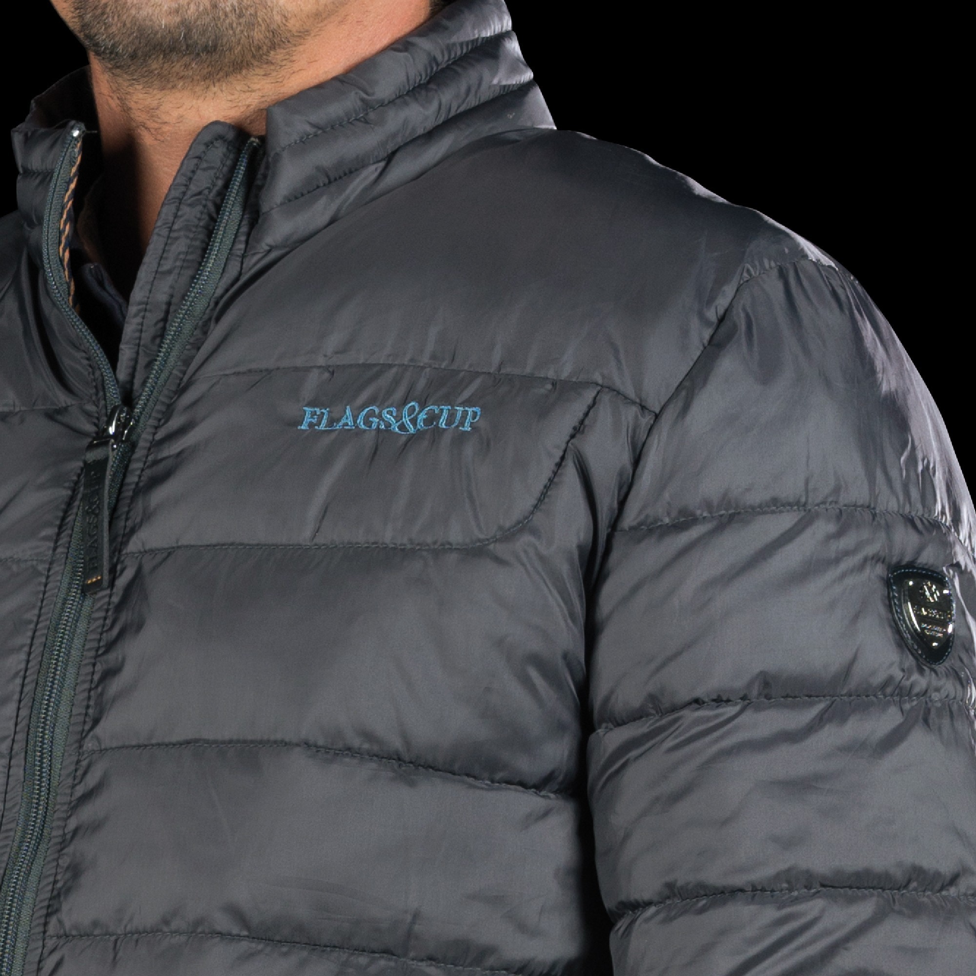 Chaqueta ligera para hombre Harho Flags & Cup Antracita Gris Chaqueta ligera para hombre Harho Flags & Cup Antracita Gris