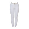 Pantalón slim fit mujer Equestro Ridertechnology costuras termoselladas - Blanco