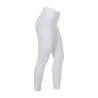Leggings mujer Equestro Ridertechnology cintura alta full grip - Blanco