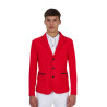 Chaqueta de concurso para hombre Equestro Ridertechnology con costuras termoselladas - Rojo de alto riesgo