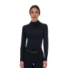 Camiseta térmica mujer Equestro Ridertechnology manga larga - Negro