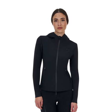 Sudadera técnica mujer Equestro Ridertechnology con capucha