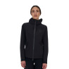 Chaqueta softshell mujer Equestro Ridertechnology impermeable con cremallera - Negro