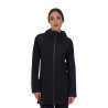 Chaqueta softshell de mujer Equestro Ridertechnology impermeable larga - Negro