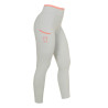 Leggings de mujer con decoraciones perforadas - Niebla del puerto / flor del desierto