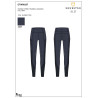 Leggings de mujer full grip con inserciones perforadas - Americana marina