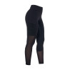 Leggings de mujer full grip con inserciones perforadas - Negro