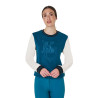 Sudadera de mujer EQ con cuello redondo - Azul coral / blanco antiguo