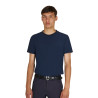 Camiseta de entrenamiento para hombre en tejido técnico con microperforaciones - Americana marina