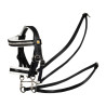 Brida para caballo de juguete con acolchado blanco Rock Sheet - Negro