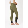 Pantalones de Montar con Cintura Alta y Agarre Completo con Cristales para Mujer Horze - Verde musgo de invierno