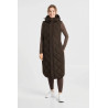 Chaleco largo acolchado Gem Waxy para mujer B Vertigo - Café turco